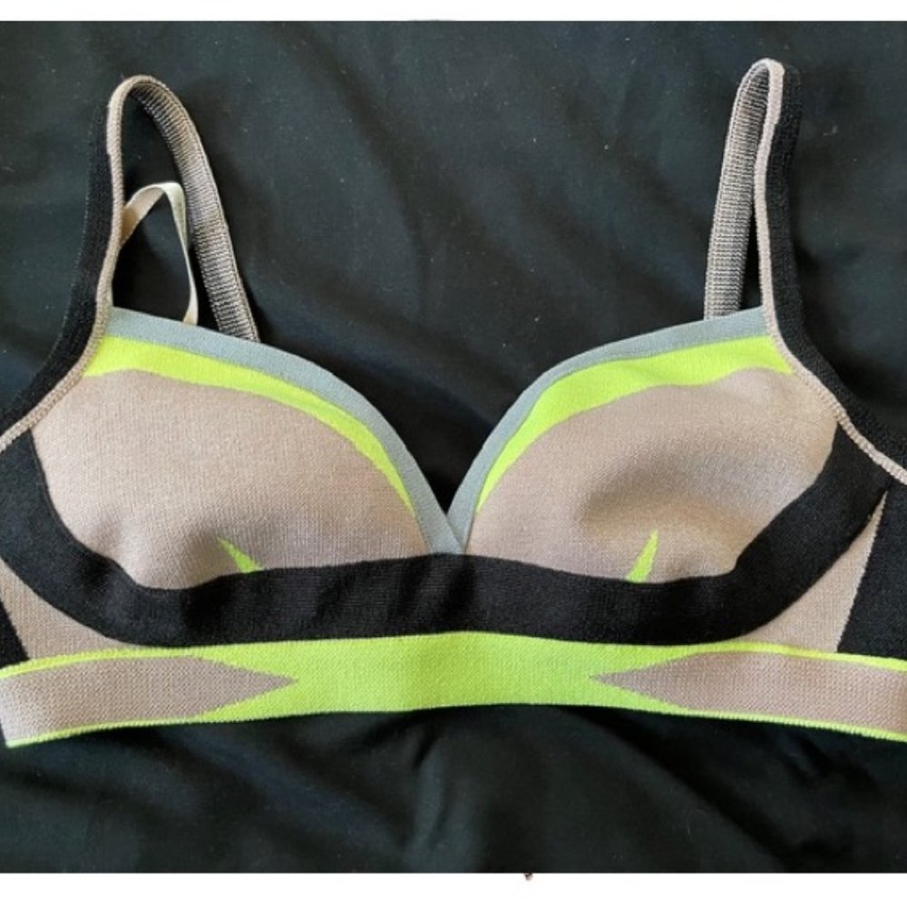 Herve Leger Lyyti Knit Neon Yellow Bikini top